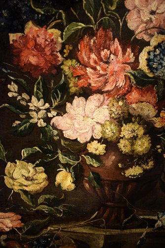"Natura morta con vaso di fiori e Frutta"
